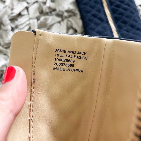 Janie and Jack Navy Quilted Riding Boots - Picture 10 of 11